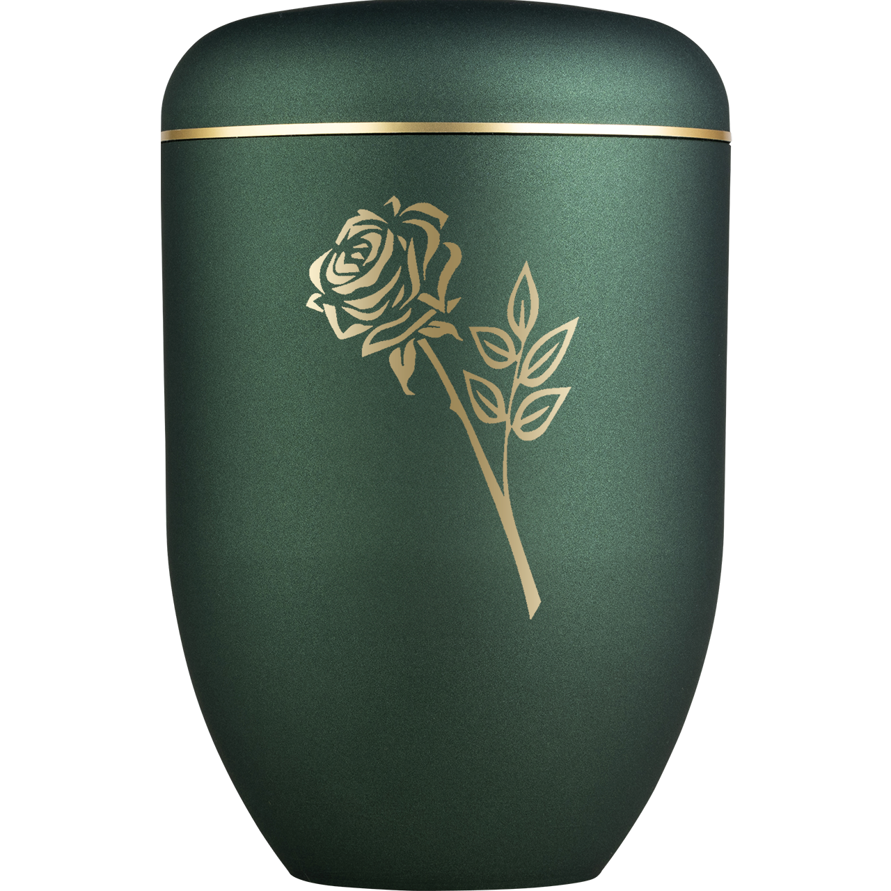Bio Urne "Rose" mit Goldrand