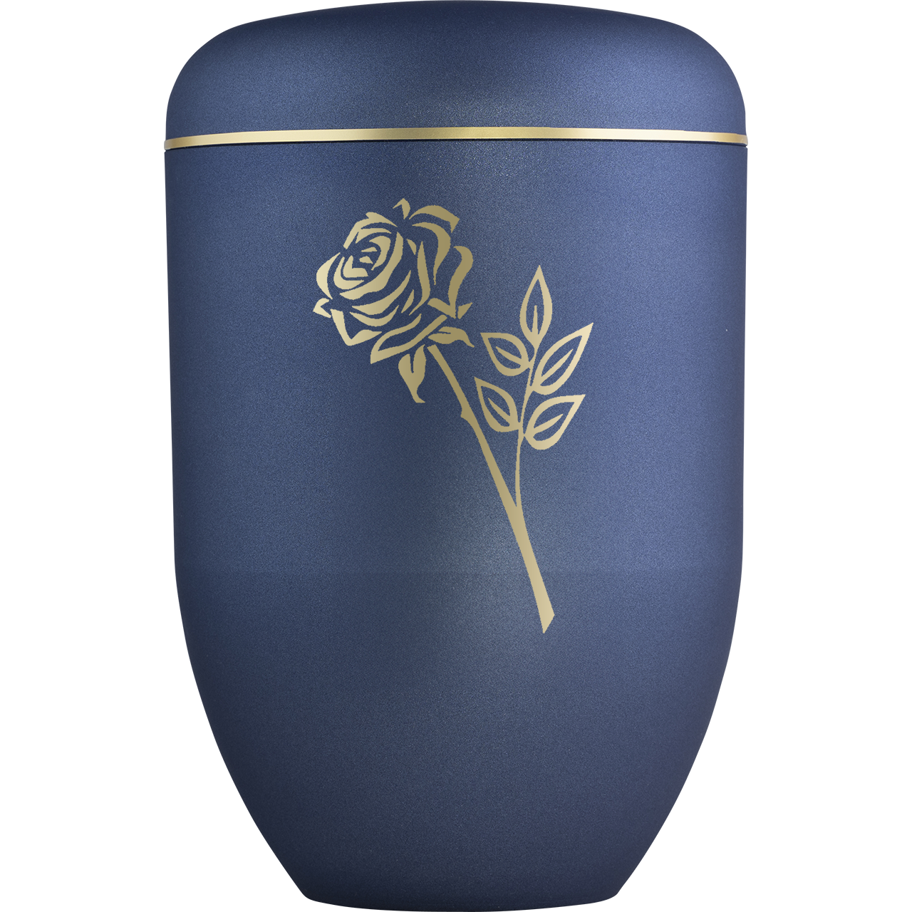 Bio Urne "Rose" mit Goldrand