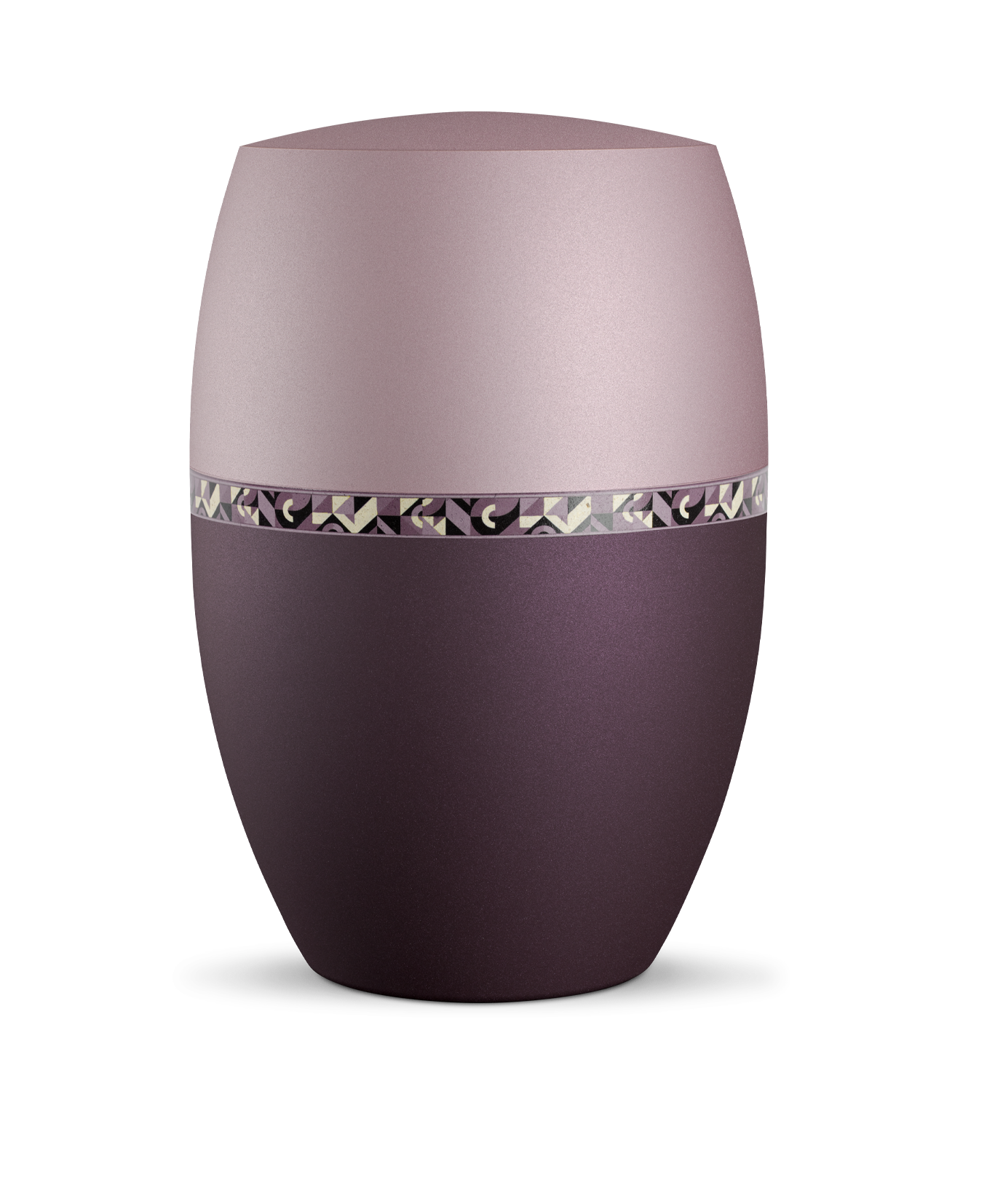 Bio Urne Infinity Artista, velvet Berry/Rosé, geometrisches Dekor